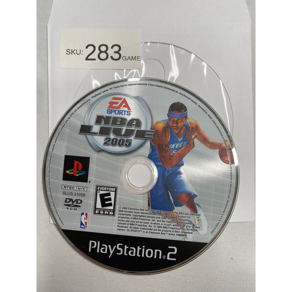 NBA Live 2005 Sony PlayStation 2 PS2 EA Sports Basketball Disc Only